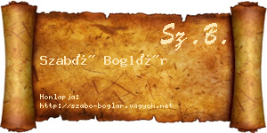 Szabó Boglár névjegykártya